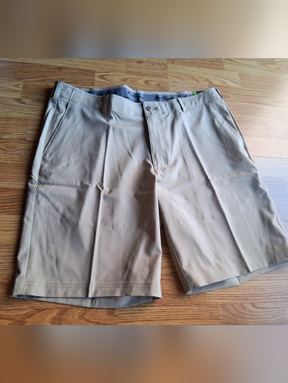 NWT Ben Hogan Mens Performance Golf Shorts, Khaki Tan,  Sz 40, 42